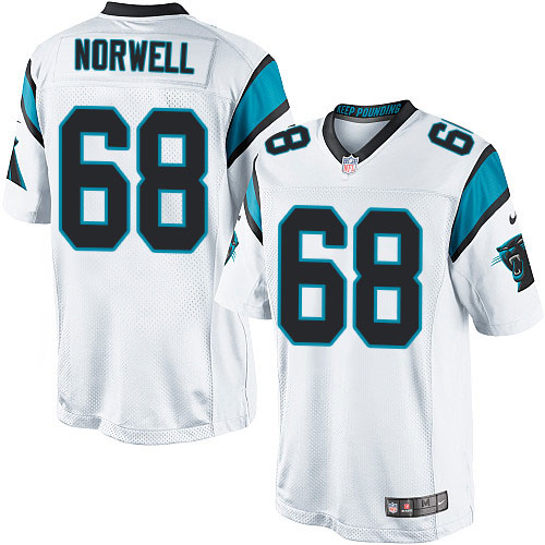 Youth Limited Andrew Norwell Nike Jersey White Road - #68 NFL Carolina Panthers
